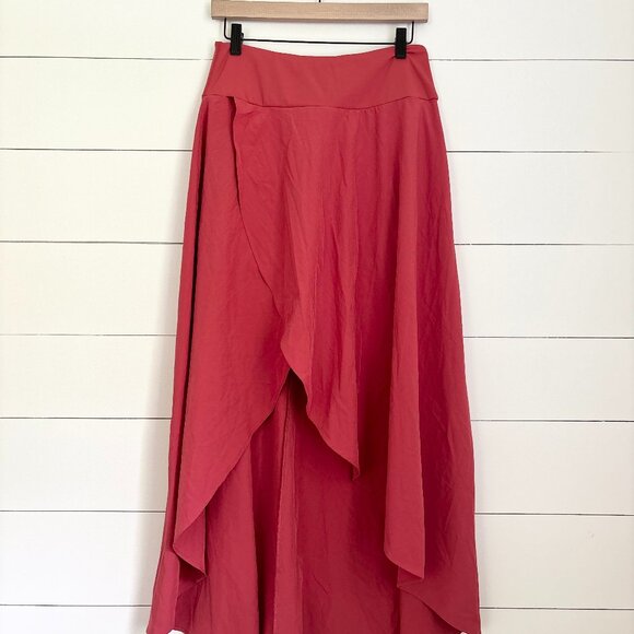 NWT Halara Breezeful rust color long athleisure skirt with high low split - Picture 1 of 5